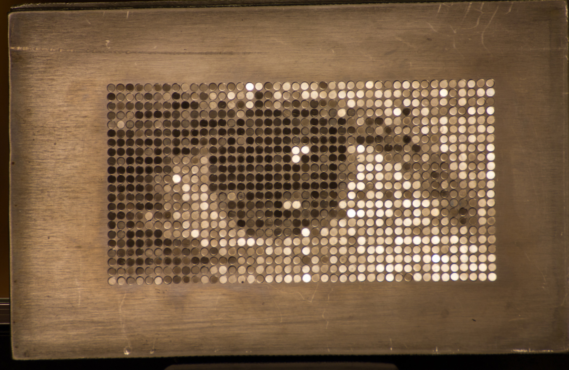 Milled aluminum surface detail